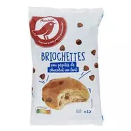 AUCHAN Briochettes aux pépites de chocolat au lait 500g