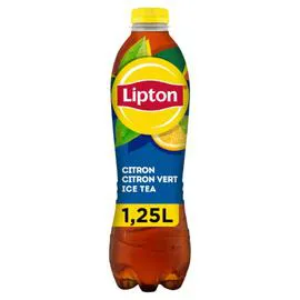LIPTON Boisson au thé saveur citron/citron vert 1,25l