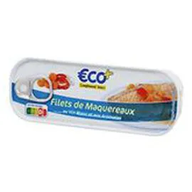 ECO+ Filets maquereau Au vin blanc 176g