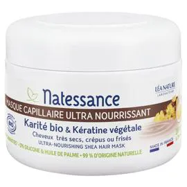 LÉA NATURE, NATESSANCE Masque Cheveux ultra nourrissant karité Bio et kératine végétale 200ml