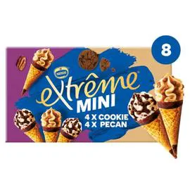 NESTLÉ, EXTRÊME Glaces Cône Mini Cookies/vanille 312g
