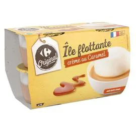 CARREFOUR ORIGINAL Dessert ile flottante caramel 4x100g