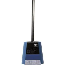 CARREFOUR HOME Brosse WC bleue avec support l'unité