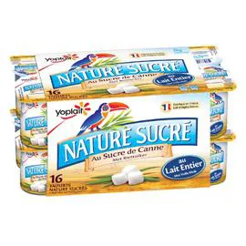 YOPLAIT Yaourt nature sucré 16x125g