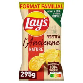 LAY'S Chips à l'ancienne nature format familial 295g