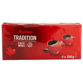 AUCHAN Café moulu tradition intensité 8 4x250g
