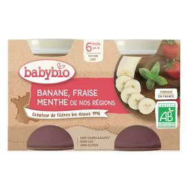 BABYBIO Compote Banane fraise Menthe dès 6 mois 260g