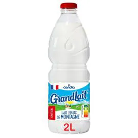 CANDIA, GRANDLAIT Lait Frais Entier de Montagne 2l