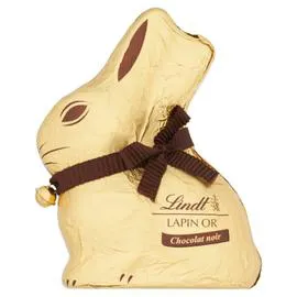 LINDT, LAPIN D'OR Chocolat de Pâques noir lapin 200g