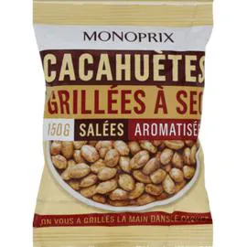 MONOPRIX Cacahuètes grillées à sec 150g