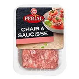 MARQUE REPÈRE, FÉRIAL Porc : Chair à saucisse Origine France 400g