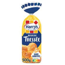 HARRYS Brioche tressée nature au sucre perle sans additif 500g