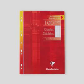  Clairefontaine 100 Copies Doubles A4, Grands Carreaux, 90Gr/M² l'unité
