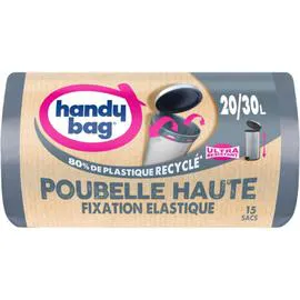 HANDY BAG Sac poubelle Poubelle haute, fixation elastique 20/30L x15