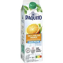 PAQUITO 100% pur jus orange sans pulpe 1l