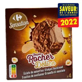 CARREFOUR SENSATION Glaces façon Rocher Délice 204g