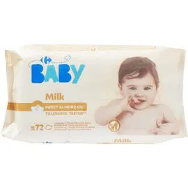 CARREFOUR BABY Lingettes bébé à l'huile d'amande douce x72 