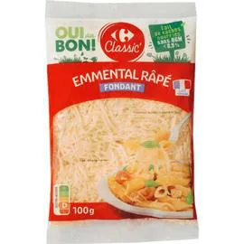 CARREFOUR CLASSIC' Fromage Râpé Emmental Sans OGM 100g