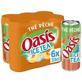 OASIS Boisson au thé péche 6x33cl