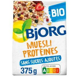 BJORG Céréales muesli protéines soja bio sans sucres ajoutés 375g