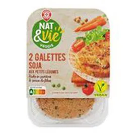 MARQUE REPÈRE, NAT & VIE Steak Végétarien légumes 2x100g