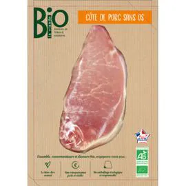 COMPTOIR DES VIANDES BIO Bio la viande Côte de Porc sans Os x1 150g