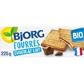 BJORG Biscuits fourrés chocolat lait bio 225g