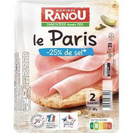 MONIQUE RANOU Jambon le Paris réduit en sel 60g