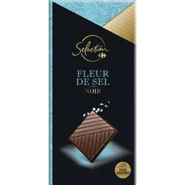CARREFOUR SELECTION Chocolat noir fleur de sel 100g