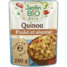 LÉA NATURE, JARDIN BIO ÉTIC Plat cuisiné quinoa poulet sésame Bio 250g