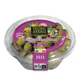 TROPIC APÉRO Olives vertes dénoyautées à la Méditerranéenne à l'ail 110g