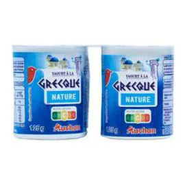 AUCHAN Yaourt à la grecque nature 4x125g