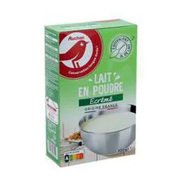 AUCHAN Lait en poudre écrémé origine France 300g