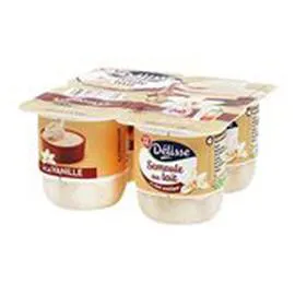 MARQUE REPÈRE, DÉLISSE Semoule au lait Vanille 4x115g