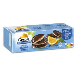 GERBLÉ Biscuits génoise chocolat orange sans sucres 140g