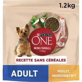 PURINA, ONE Croquettes pour chien Adulte au poulet sans céréales 1,2kg