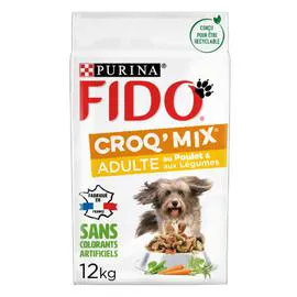 PURINA, FIDO Croquettes pour chien adulte poulet & légumes 12kg