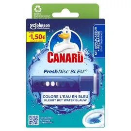 CANARD Fresh Disc Bleu Applicateur - Bloc sans cage nettoyant WC - 1 applicateur + 6 disques l'unité