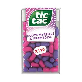 TIC TAC Bonbons goût myrtille & framboise x110 54g