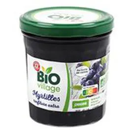 MARQUE REPÈRE, BIO VILLAGE Confiture Extra Myrtilles 375g