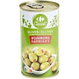 CARREFOUR CLASSIC' Olives farcies aux poivrons 150g