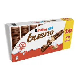KINDER, BUENO Gaufrettes de chocolat au lait 10x2