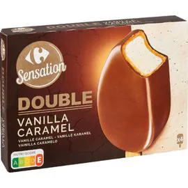 CARREFOUR SOFT Glaces vanille caramel 4x85g