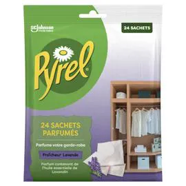PYREL Sachets parfumés à la fraîcheur lavante pour la garde-robe x24