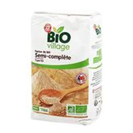 MARQUE REPÈRE, BIO VILLAGE Farine semi-complète Bio 1kg