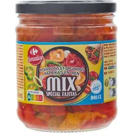 CARREFOUR SENSATION Légumes cuisinés poivrons oignons 430g