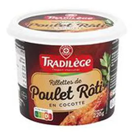MARQUE REPÈRE, TRADILÈGE Rillettes poulet rôti 220g