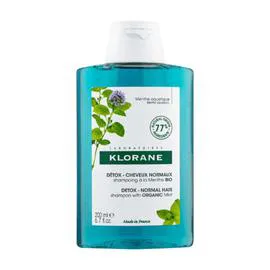 KLORANE Shampoing détox à la menthe Bio 200ml