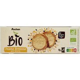 AUCHAN BIO Palets bretons pur beurre 125g