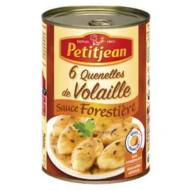 PETIT JEAN Plat cuisiné quenelles de volaille sauce forestière 400g